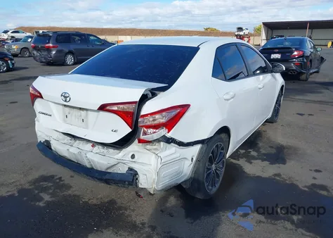2017 Toyota Corolla Le z USA, uszkodzony, nr VIN 5YFBURHE2HP619766